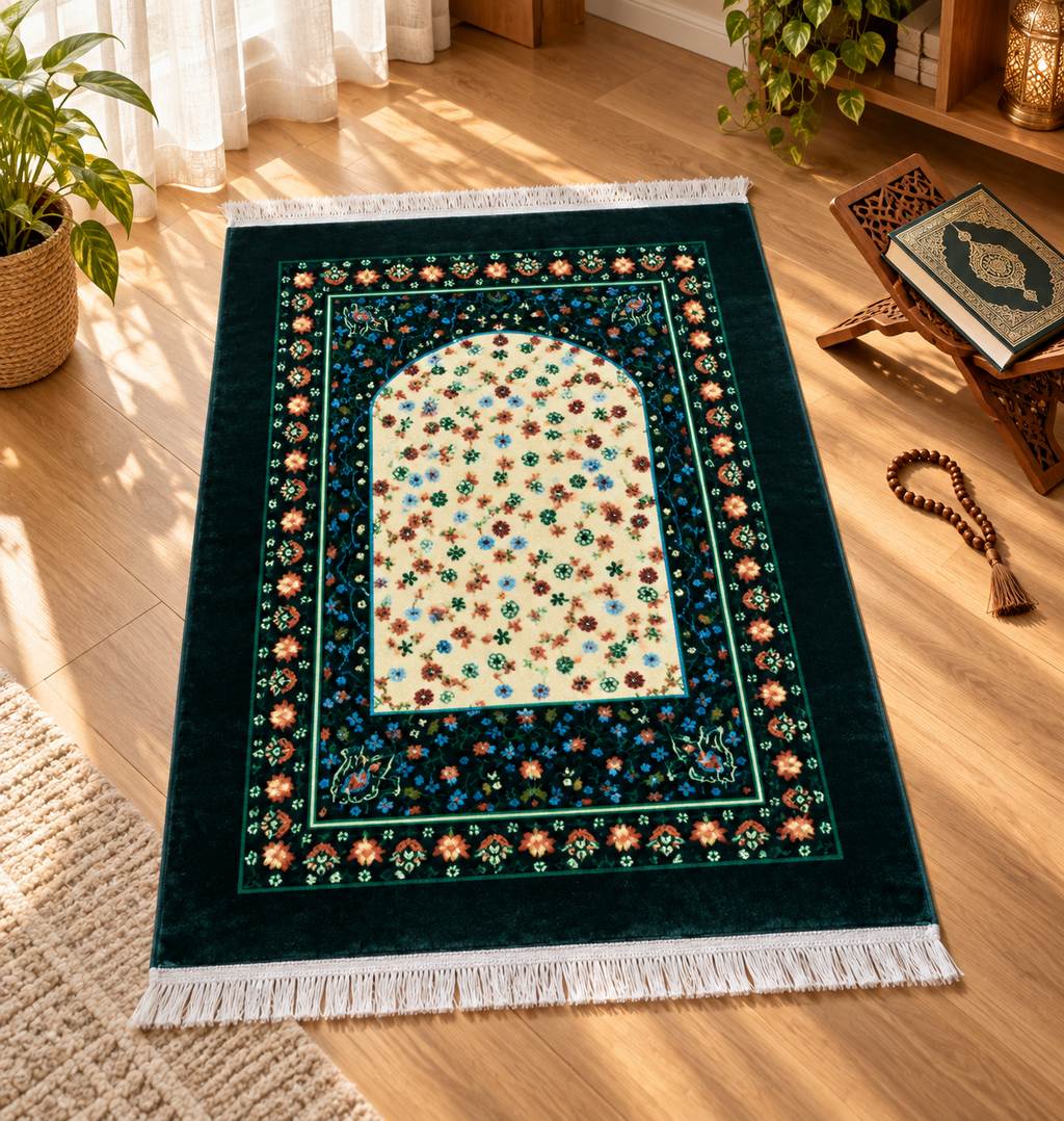 Premium Velvet Prayer Mat (Janamaz)